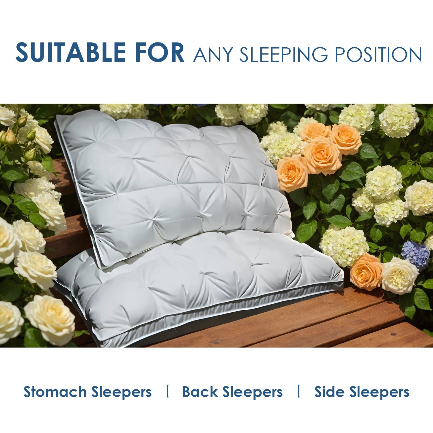 Brushed Twist Pillow, Down Pillow, Down Fiber Two-in-one Pillow,  Double-layer Design, Breathable, OKO-100 Certified