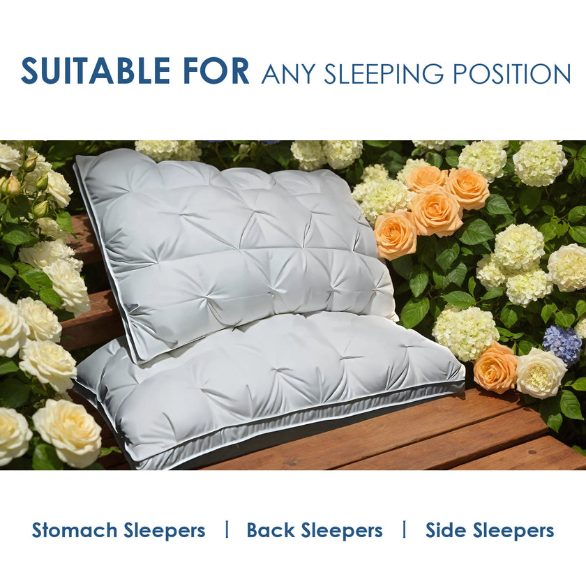 Brushed Twist Pillow, Down Pillow, Down Fiber Two-in-one Pillow,  Double-layer Design, Breathable, OKO-100 Certified