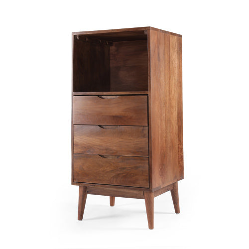 Wooden Three Bucket Cabinet