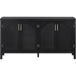 TREXM Sideboard With Rattan Door & Metal Handles For Living Room