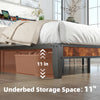 Soft-padded Headboard With Storage, Charging Port, Iron Frame Bed