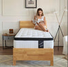 12 Inch Hybrid Mattress Individual Pocket Spring Memory Foam Knitted Cover CertiPUR-US White