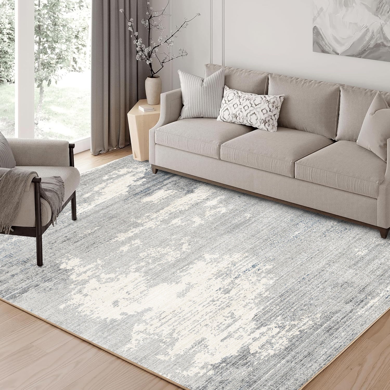 Persian Foldable Ink Painting Wall-to-wall Carpet