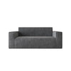 Sofa-in-a-Box, Memory Foam 3-Seater Couch, No Installation & Easy To Transport, Deep Seat Modern Sofa With Corduroy Fabric, Couch For Living Room, Bedroom, Apartment, Home Office,gray