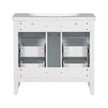 36'' Bathroom Vanity With Resin Sink Combo, Free Standing Single Vanity Set With Four Drawers, Solid Wood Frame Bathroom Storage Cabinet