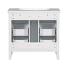 36'' Bathroom Vanity With Resin Sink Combo, Free Standing Single Vanity Set With Four Drawers, Solid Wood Frame Bathroom Storage Cabinet