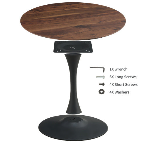 TULIP DINING TABLE ,Dia. 106cm ROUND, Nature Wood, GOLEN LEG 1pc Per Ctn