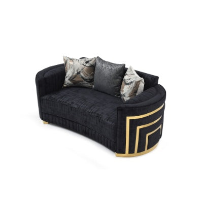 Soledad G00523A-L Loveseat , Black