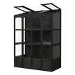 TOPMAX 78-inch Wooden Greenhouse Cold Frame With 4 Independent Skylights And 2 Folding Middle Shelve