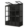 TOPMAX 78-inch Wooden Greenhouse Cold Frame With 4 Independent Skylights And 2 Folding Middle Shelve
