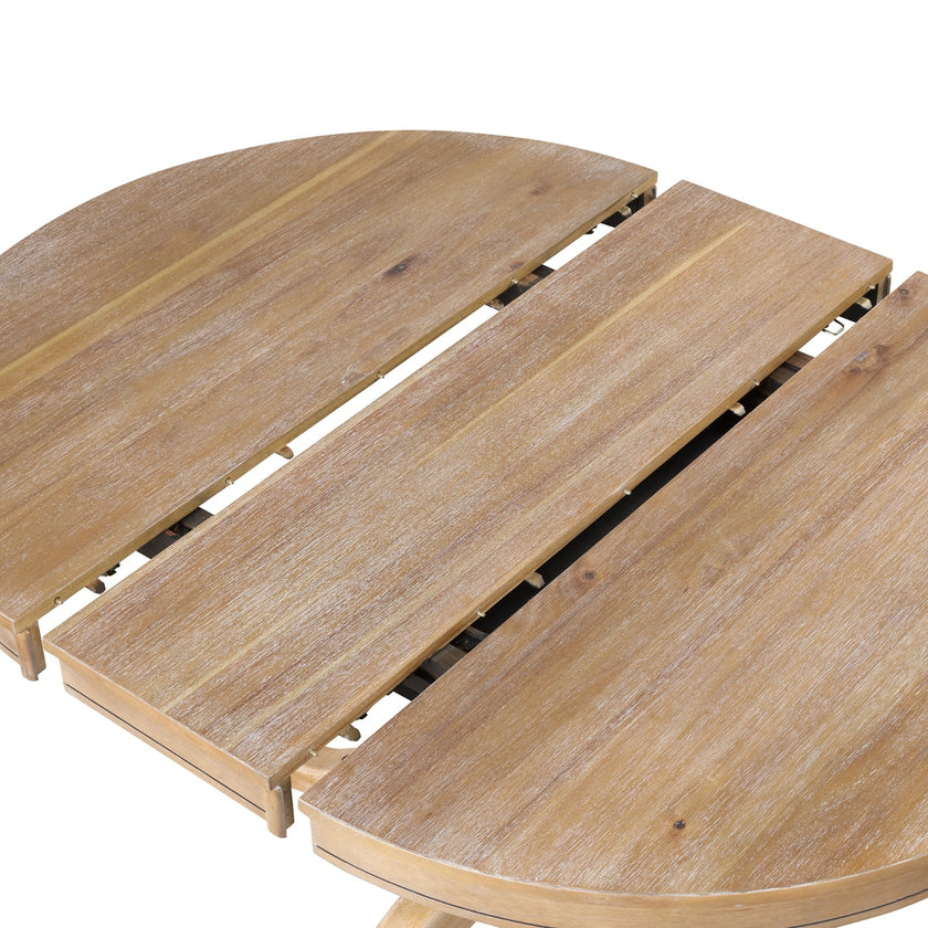 Modern Dining Table Set For 4 - Round Table & 4 Chairs, 5 Piece Kitchen Set