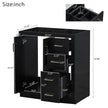 30'' Bathroom Vanity Without Sink,Solid Wood Frame Bathroom Storage Cabinet Only, Freestanding Vanity Set With 3 Drawers& Soft Closing Doors