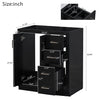 30'' Bathroom Vanity Without Sink,Solid Wood Frame Bathroom Storage Cabinet Only, Freestanding Vanity Set With 3 Drawers& Soft Closing Doors
