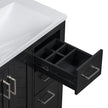 30'' Bathroom Vanity With Resin Sink Combo,Solid Wood Frame Bathroom Storage Cabinet, Freestanding Vanity Set With 3 Drawers& Soft Closing Doors