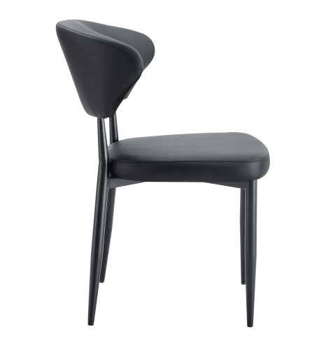 Black Minimalist Ergonomic Dining Chair, With A Curved Backrest For Comfortable Design,Unlocking A Comfortable And Minimalist New Sitting Posture. A Pack Of 4.Available In Black And White.