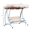Outdoor Swing Chair Bench With Stand And Adjustable Canopy Porch Swing For Patio Garden
