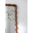 Mid-Century Modern Mirror With Solid Wood Frame,Wall-Mounted High-Definition Non-deformable Bedroom Mirror, Living Room Mirror,Brown