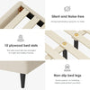 Queen Bed Frame, Linen Storage Headboard, Strong And Stable, No Noise, No Box Spring, Weight 397lbs