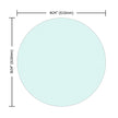 24 Round Tempered Glass Table Top, 1  4  Thick With Polished Edge