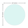 24 Round Tempered Glass Table Top, 1  4  Thick With Polished Edge