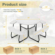 8-Person Outdoor Picnic Table And Bench Set With Umbrella Hole