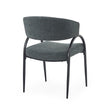 Upholstered Dining Chairs With Metal Legs Set Of 2,Dark Green Black