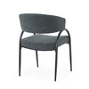 Upholstered Dining Chairs With Metal Legs Set Of 2,Dark Green Black