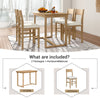 TOPMAX Farmhouse 5-Piece Counter Height Dining Set, 1 Table & 4 Chairs