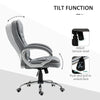 Vinsetto High Back Executive Home Office Chair Adjustable Height Upholstered Padding Gray