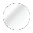 32 Inch Black Metal Framed Round Bathrrom Mirror For Wall.