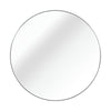32 Inch Black Metal Framed Round Bathrrom Mirror For Wall.