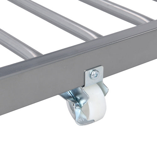 METAL BUNK BED WITH TRUNDLE SILVER