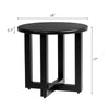 46x46x41.5cm  Round Table  Black  Cross Leg  Courtyard Iron Edge Table