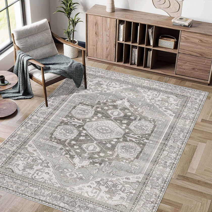 Bohemian Style Foldable Washed Cashmere Living Room Carpet