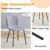 Luxury Minimalist Chairs - A Set Of 4 High Quality Dining Chairs With Black Metal Legs. The Integral Metal Leg Structure Is Suitable For Various Interior Decoration Styles.