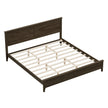 Modern Solid Wood King Size Platform Bed With Sturdy Wooden Slats Support,No Box Spring Needed, Espresso