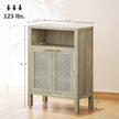 Sideboard Buffet Cabinet With Storage, Modern Accent Cabinet With Adjustable Shelf, Coffee Bar Cabinet, Natural