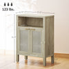Sideboard Buffet Cabinet With Storage, Modern Accent Cabinet With Adjustable Shelf, Coffee Bar Cabinet, Natural