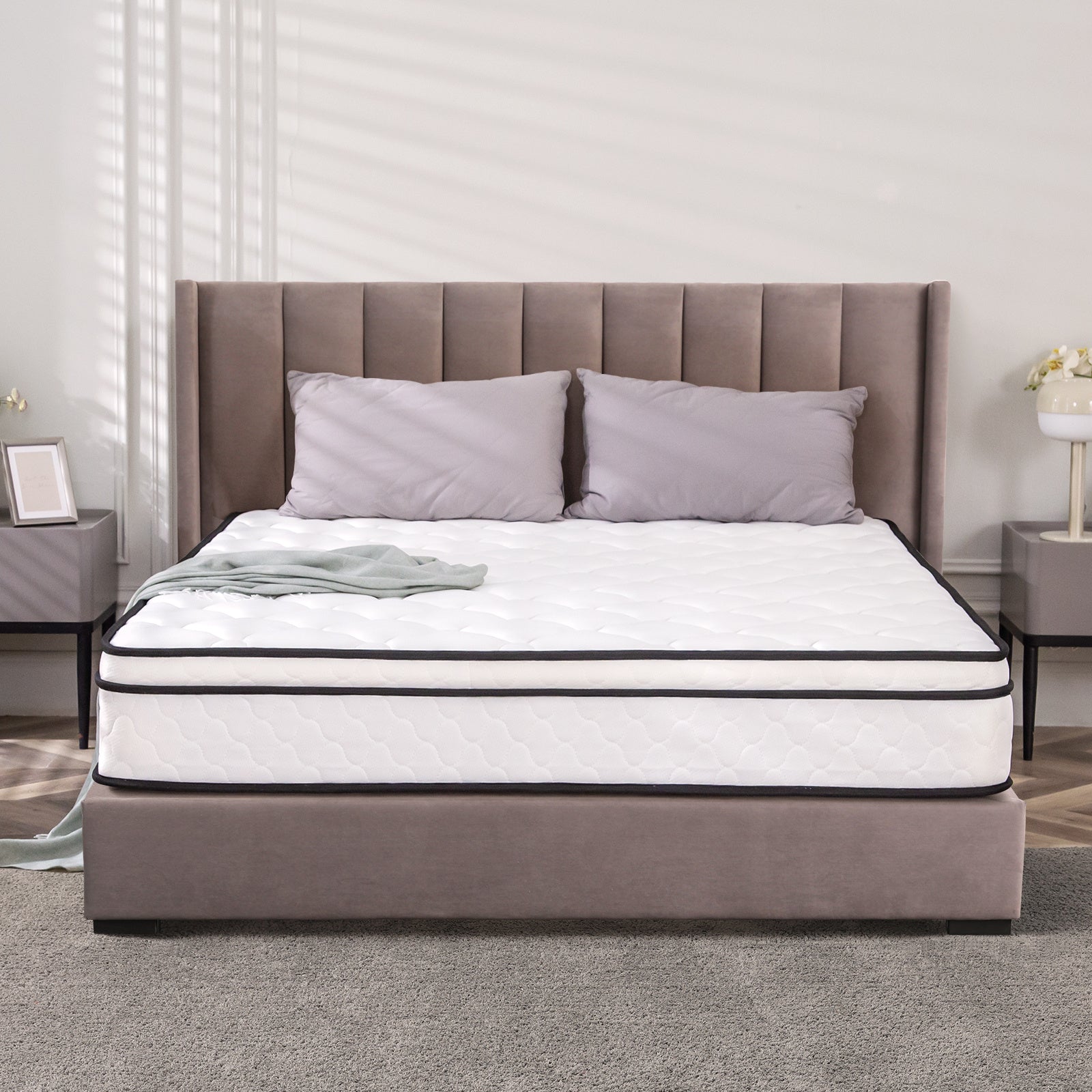 Single Bed Mattress, Hybrid Double Mattress With Bonnell Coil, High Density Foam Mattress, Boxed, Single Bed, Medium Soft, Stress Reliever
