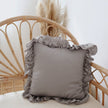 Ruffled Pillow Cover With Core Linen Pillow Living Room