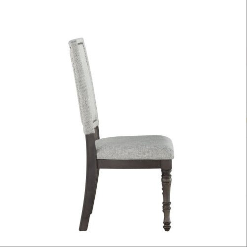 Linnett - Upholstered Back Chair Dark Brown