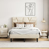 Queen Bed Frame, Linen Storage Headboard, Strong And Stable, No Noise, No Box Spring, Weight 397lbs