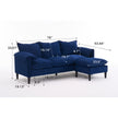 Convertible Combination Sofa Sofa L-Shaped Sofa With Footstools With Storage, Beige Sofa For Living Room  Living Room Bedroom Office Small Space 3-Seater Combination Sofa Beige
