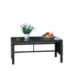 Outdoor Patio Furniture 1 Coffee Table With Clear Tempered Glass