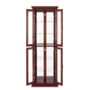 Lighted Curio Display Cabinet With Adjustable Shelves & Mirrored Back Panel