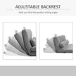 Folding Upholstered Couch Bed Gray Convertible Floor Sofa Chair Metal Frame Pillows