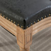 French Style Solid Wood Frame Antique Painting, PU Artificial Leather Decoration