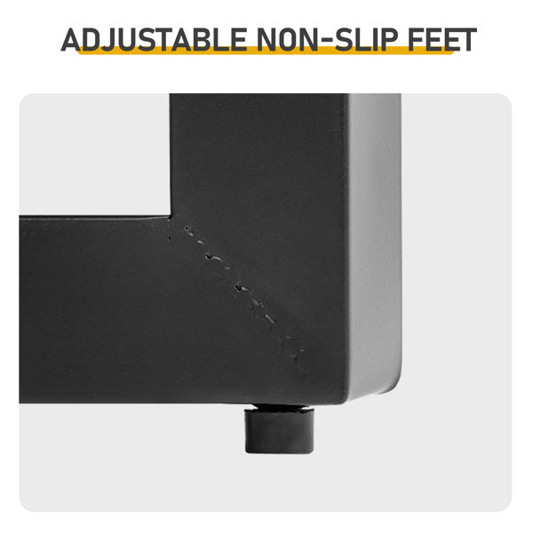 46x46x41.5cm  Round Table  Black  Cross Leg  Courtyard Iron Edge Table