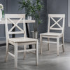 Acacia Wood Dining Chairs, Light Grey Wash, 21D X 17.75W X 35.5H Inch  Set Of 2