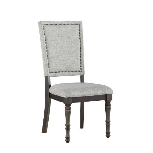 Linnett - Upholstered Back Chair Dark Brown